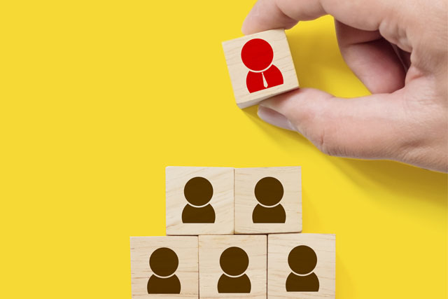 HR Leadership consulting example using blocks with people icons on them