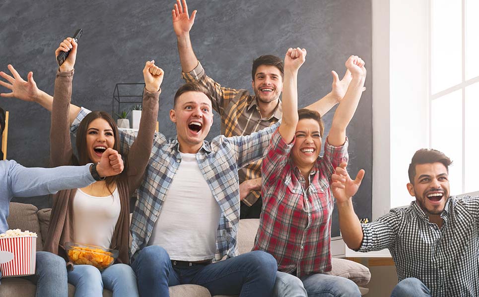 Coworkers at football game party out suck human resources