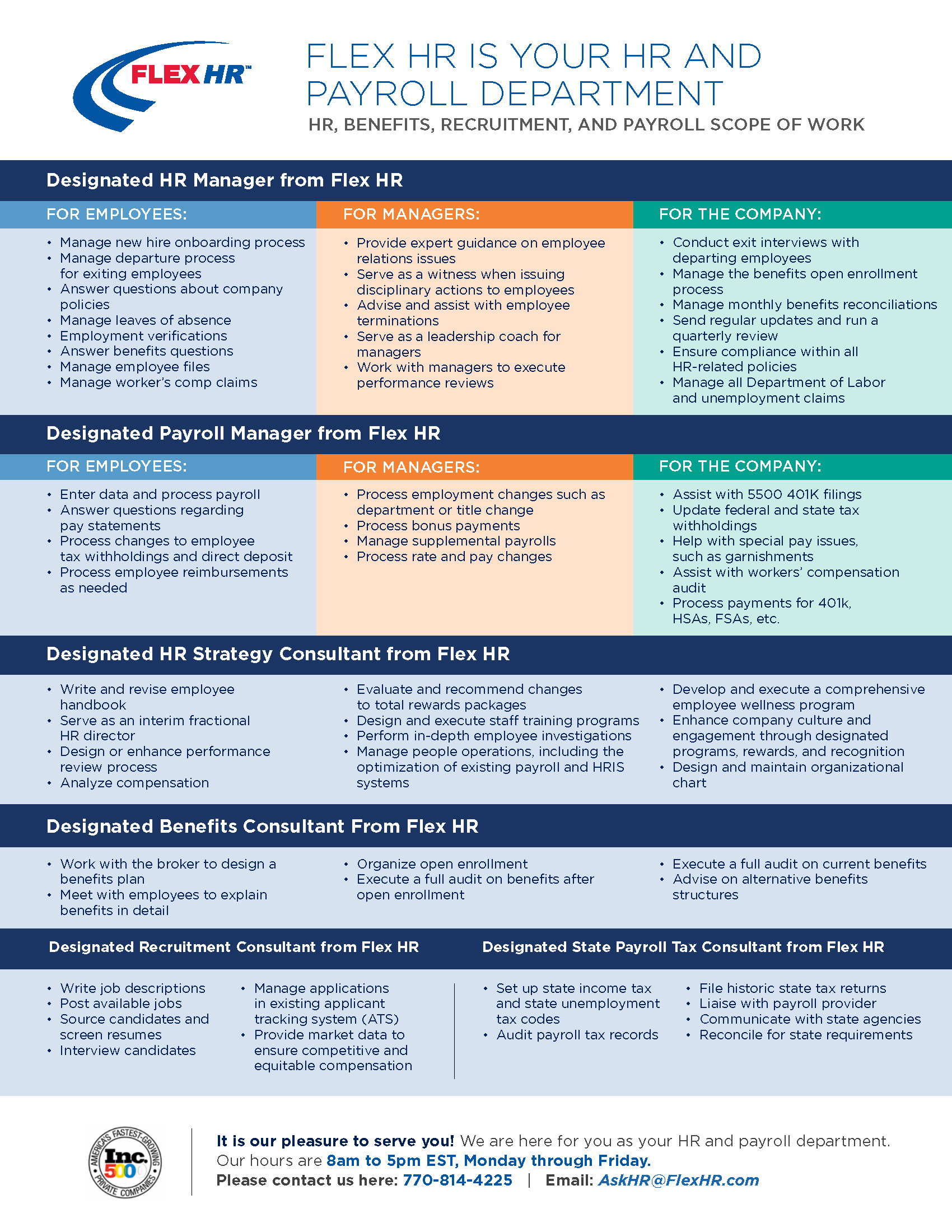 Flex HR Scope of Work